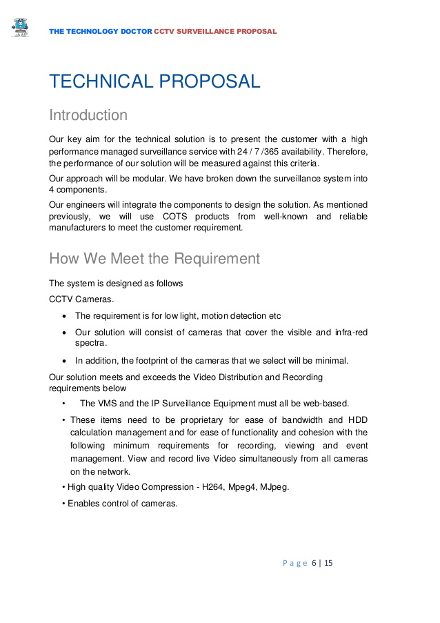 sample proposal letter for cctv installation